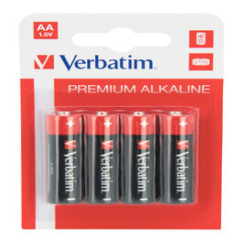 VERBATIM 49921 AA BATTERIA ALCALINA STILO 1.5 V CONF. 4 Pz.